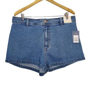 Universal Thread Women's Denim Sailor Shorts Sz 14 Medium Wash High Rise NWT